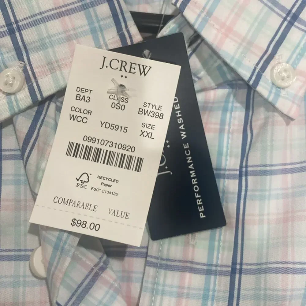 J. Crew Slim Untucked flex performance casual shirt